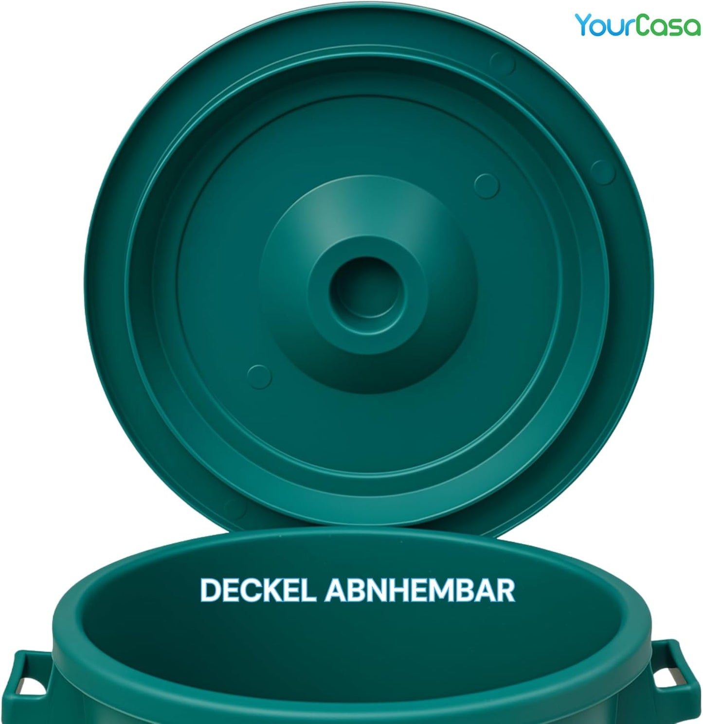 Mülltonne mit Deckel, Grün 2x50L