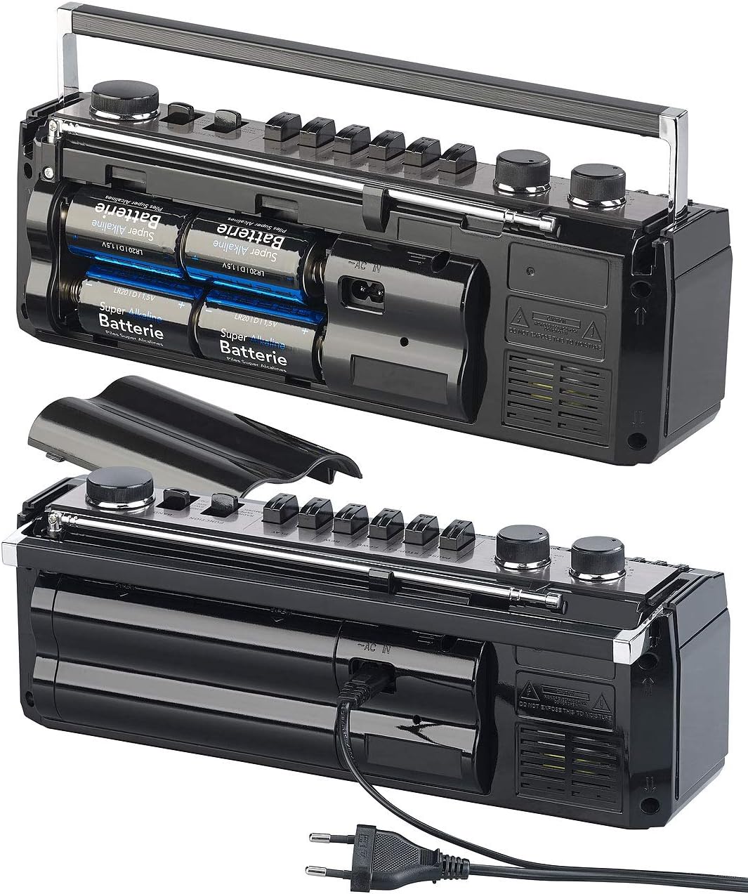Retro-Boombox mit Kassetten-Player & Bluetooth