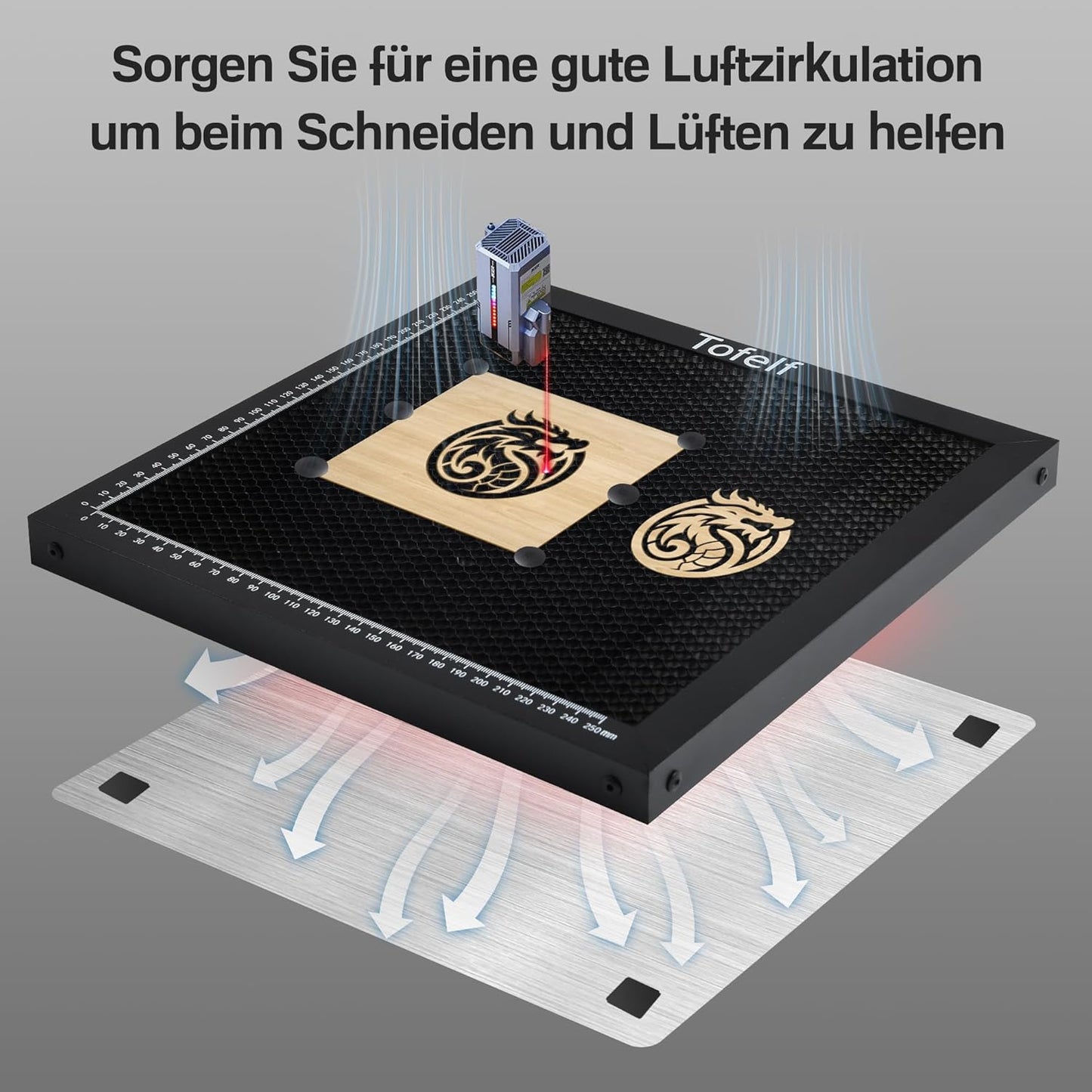 Wabentisch für Lasergravierer, 500*500mm
