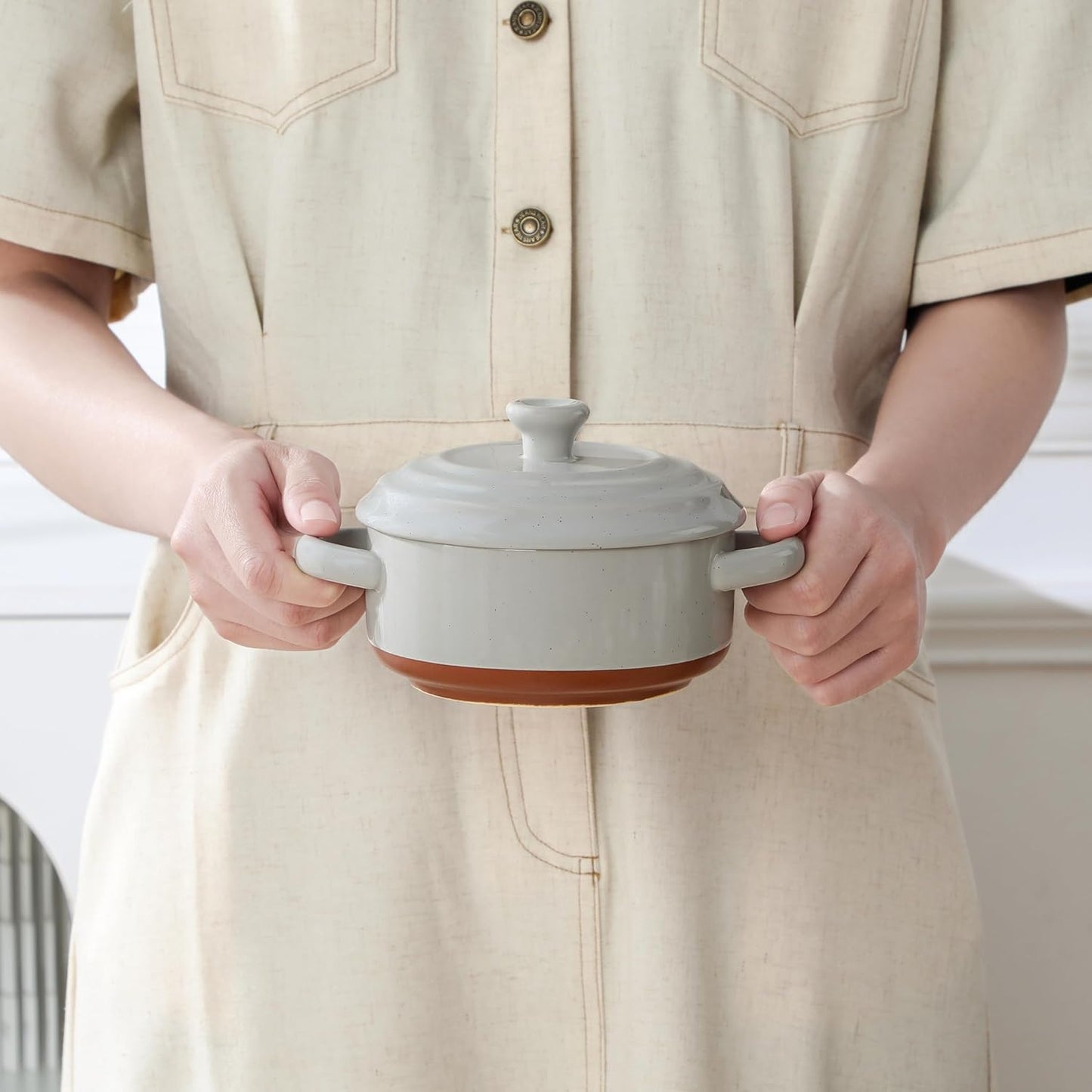 Mini Cocotte Auflaufform-Set, grau