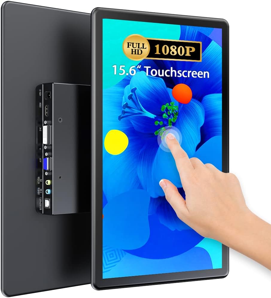 Tragbarer Touchscreen-Monitor, Schwarz