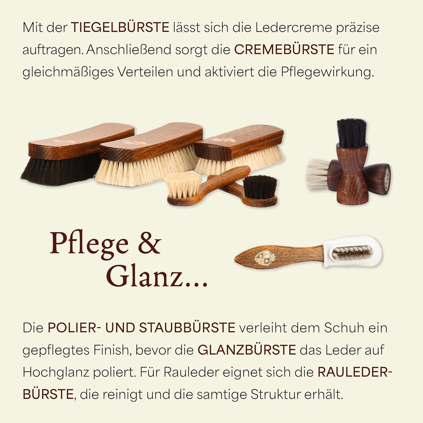 Schuhpflegeset für Glattleder (17-teilig), 17 Teilig