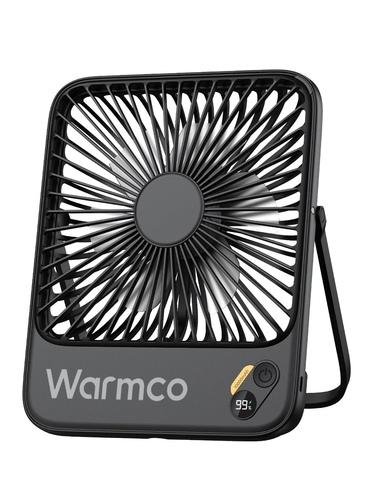 Tragbarer Akku-Tischventilator, Schwarz