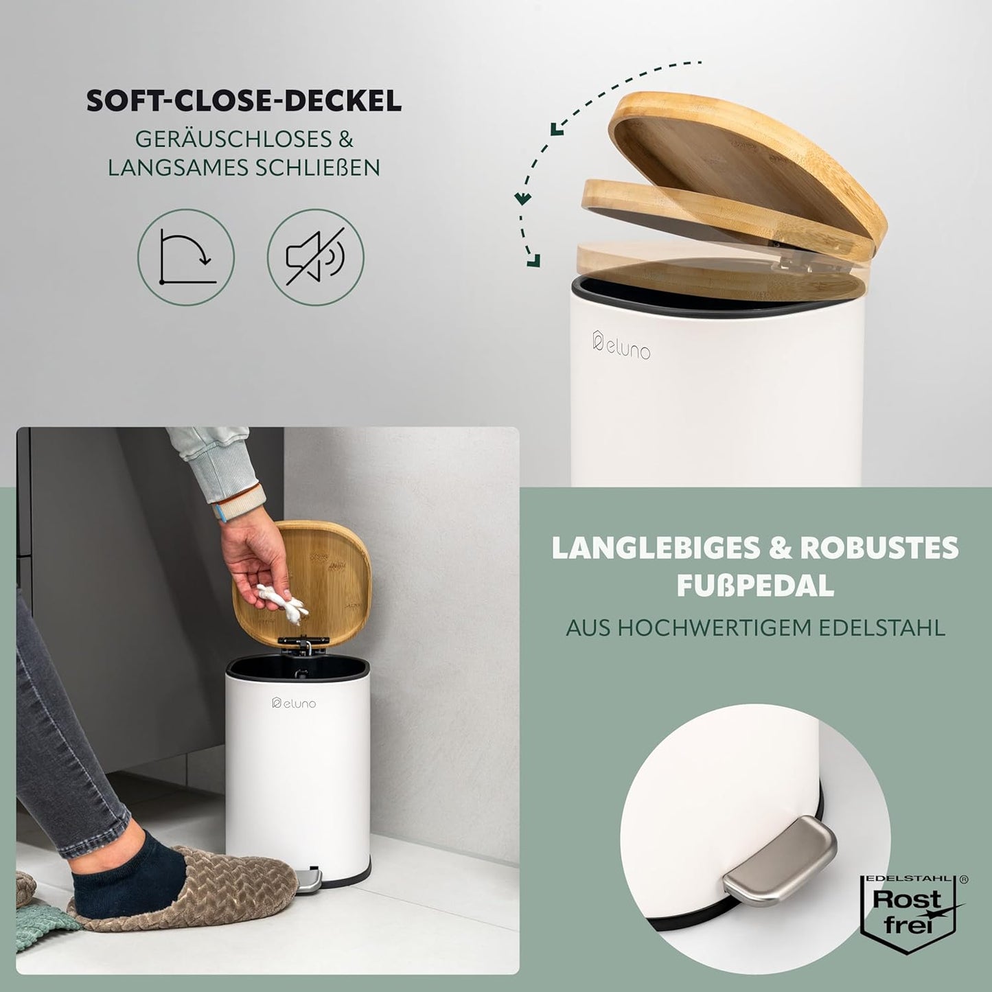 2-teiliges Badezimmer-Set Framura, Weiss