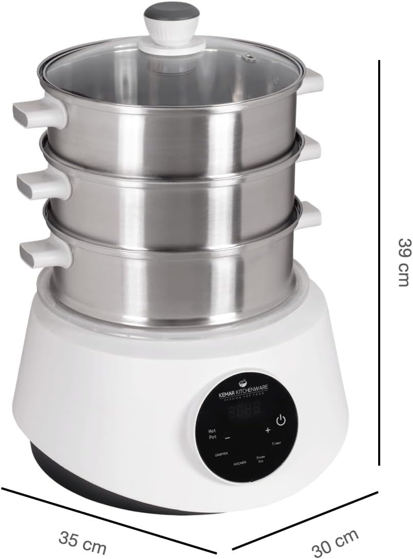 Dampfgarer & Hot Pot mit Touch Display und Timer, KFS-3000 Standardausführung