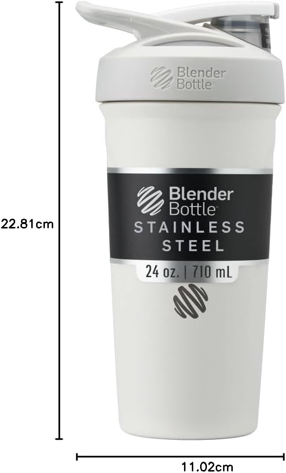 Thermoflasche mit BlenderBall, Weiss Single