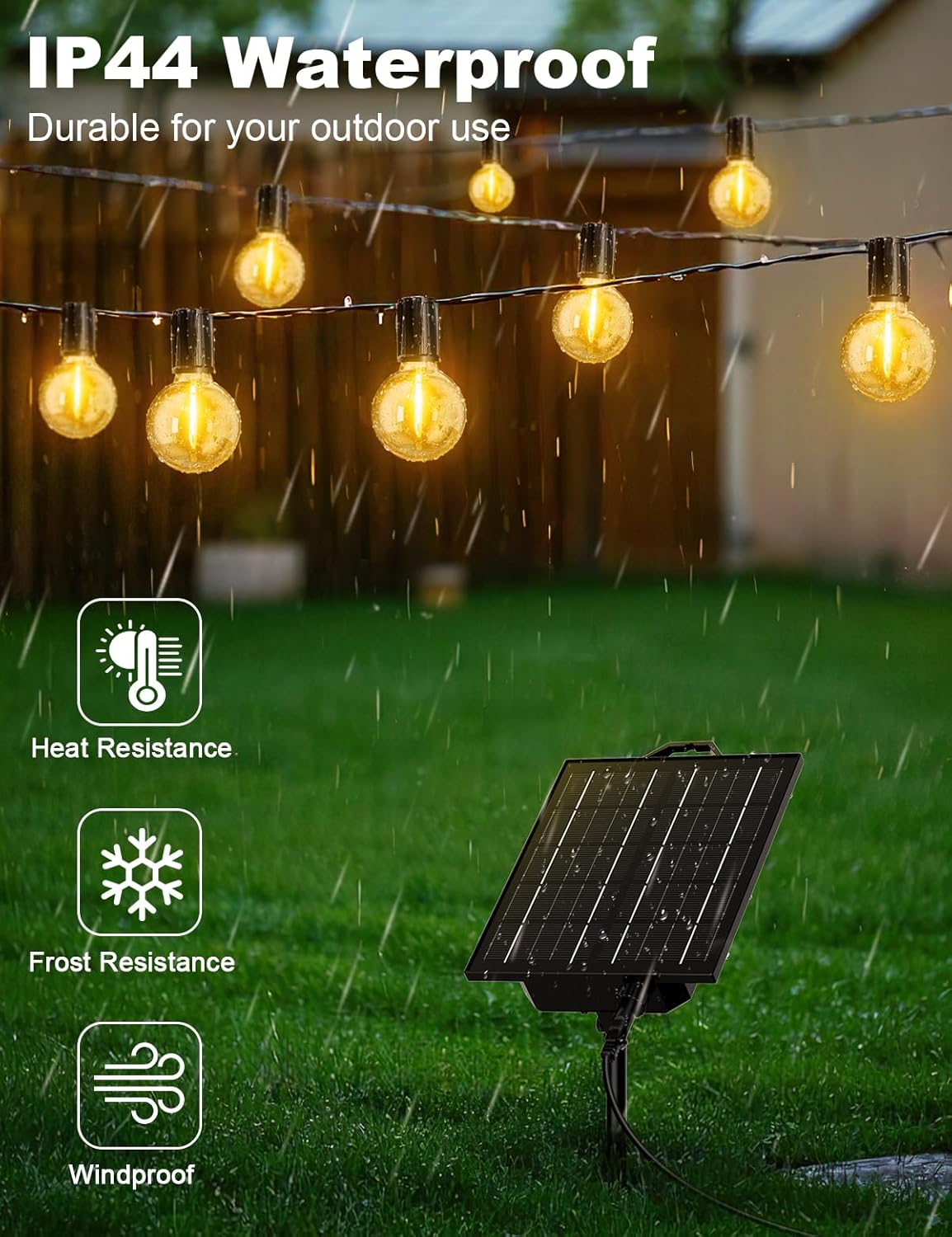 Solar LED-Lichterkette, 10.45M/34.28FT