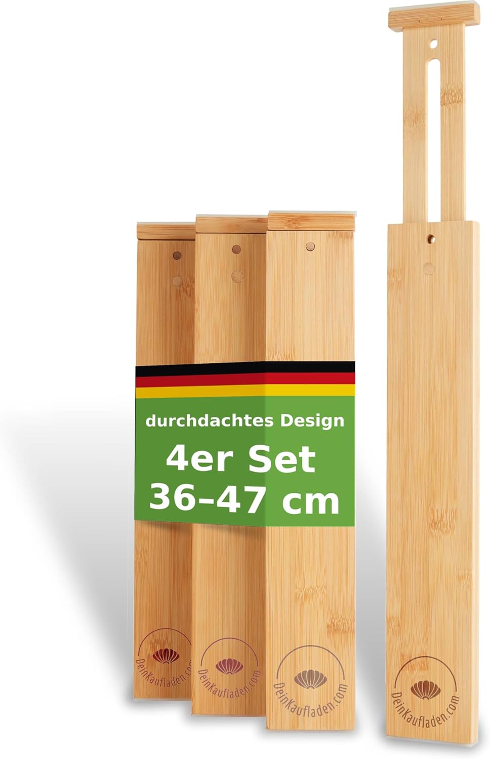 Verstellbare Bambus-Schubladentrenner, 36-47cm, ‎36-47cm