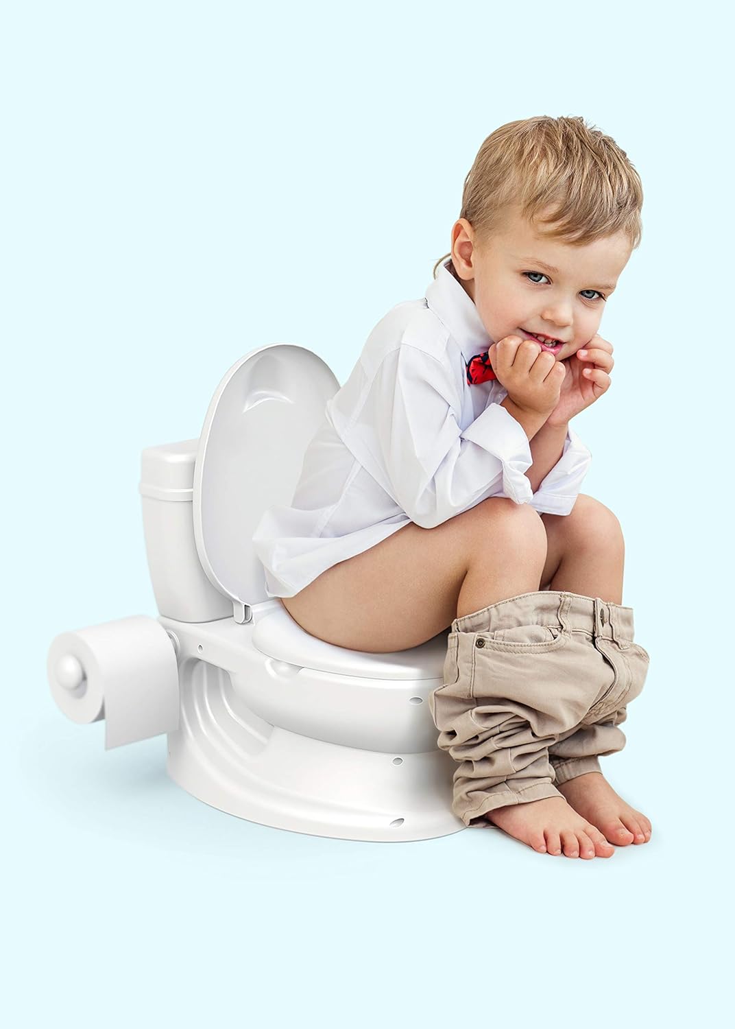 Kindertoilette mit realistischem Design, Weiß