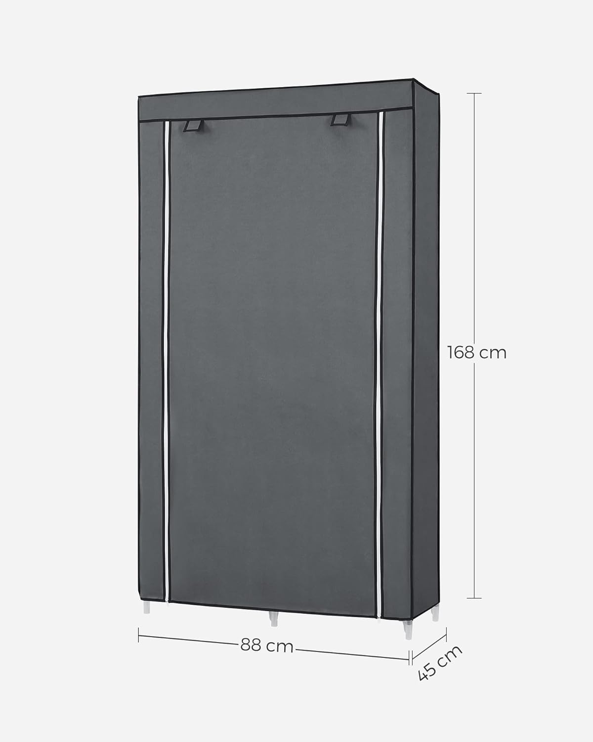 Wardrobe, 88 x 45 x 168 cm Grau
