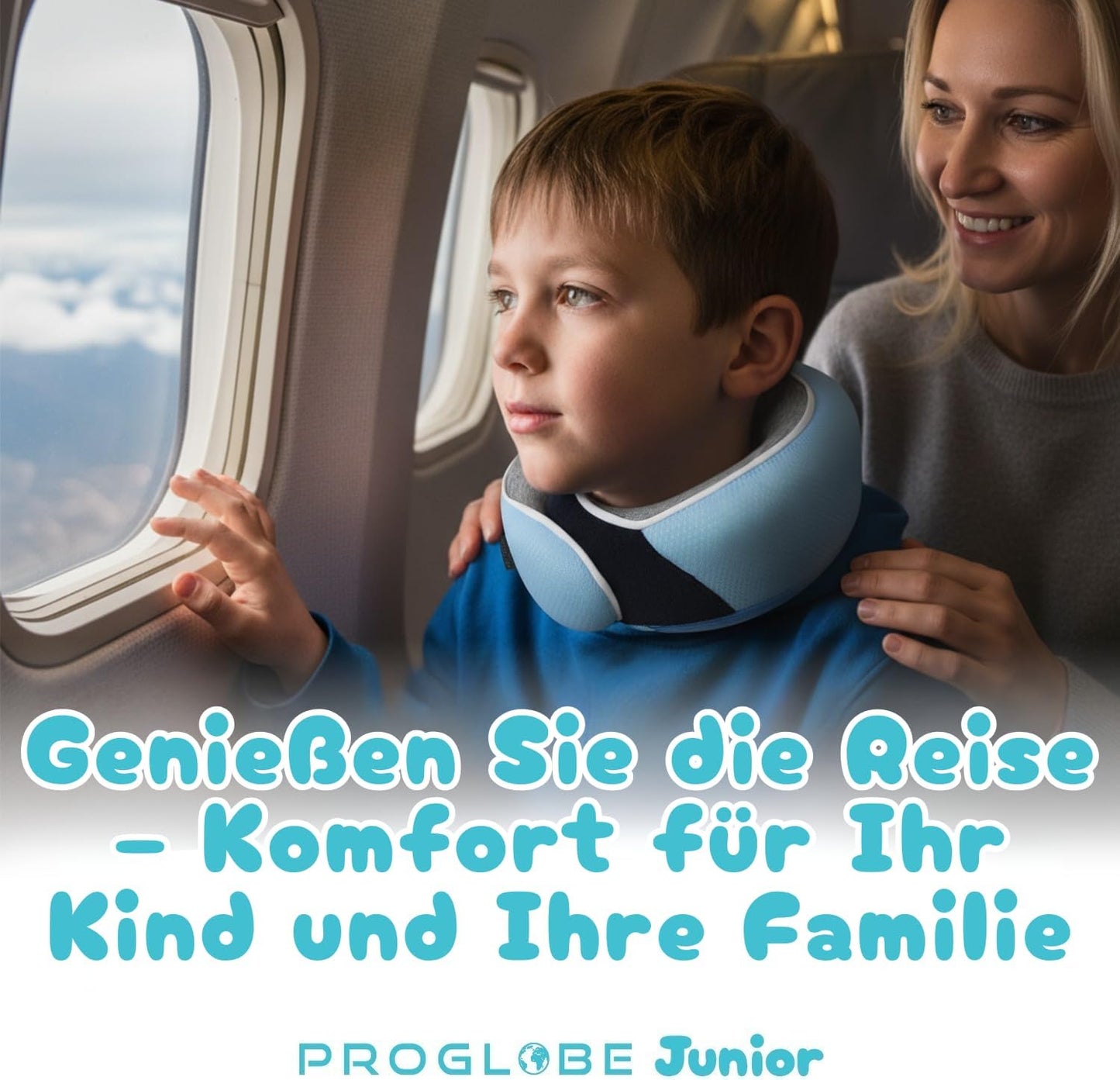 Ergonomisches Reisekissen für Kinder, Hellblau – Kinder
