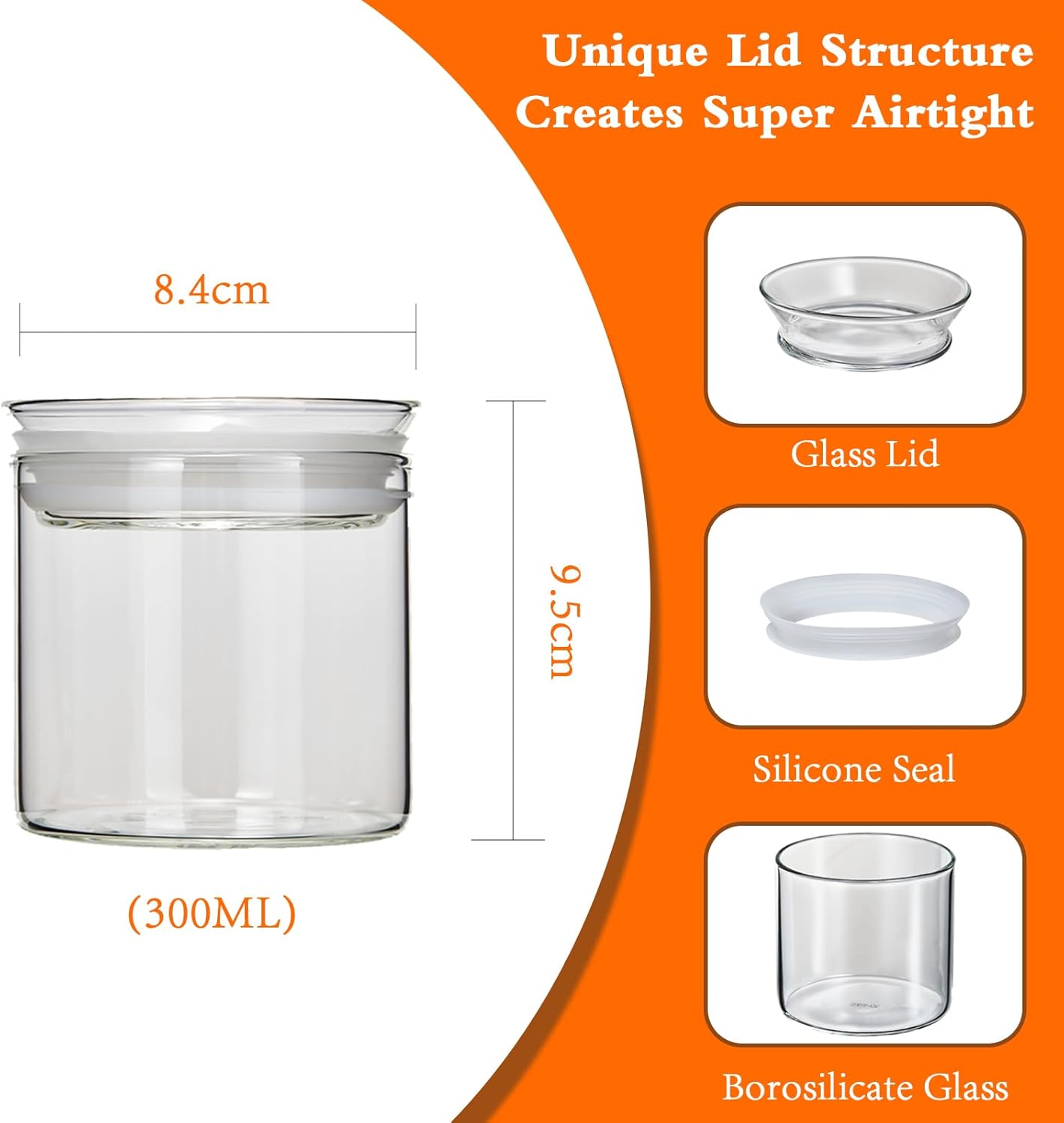 4-teiliges Vorratsdosen-Set (300 ml), 1-300ml-4er set