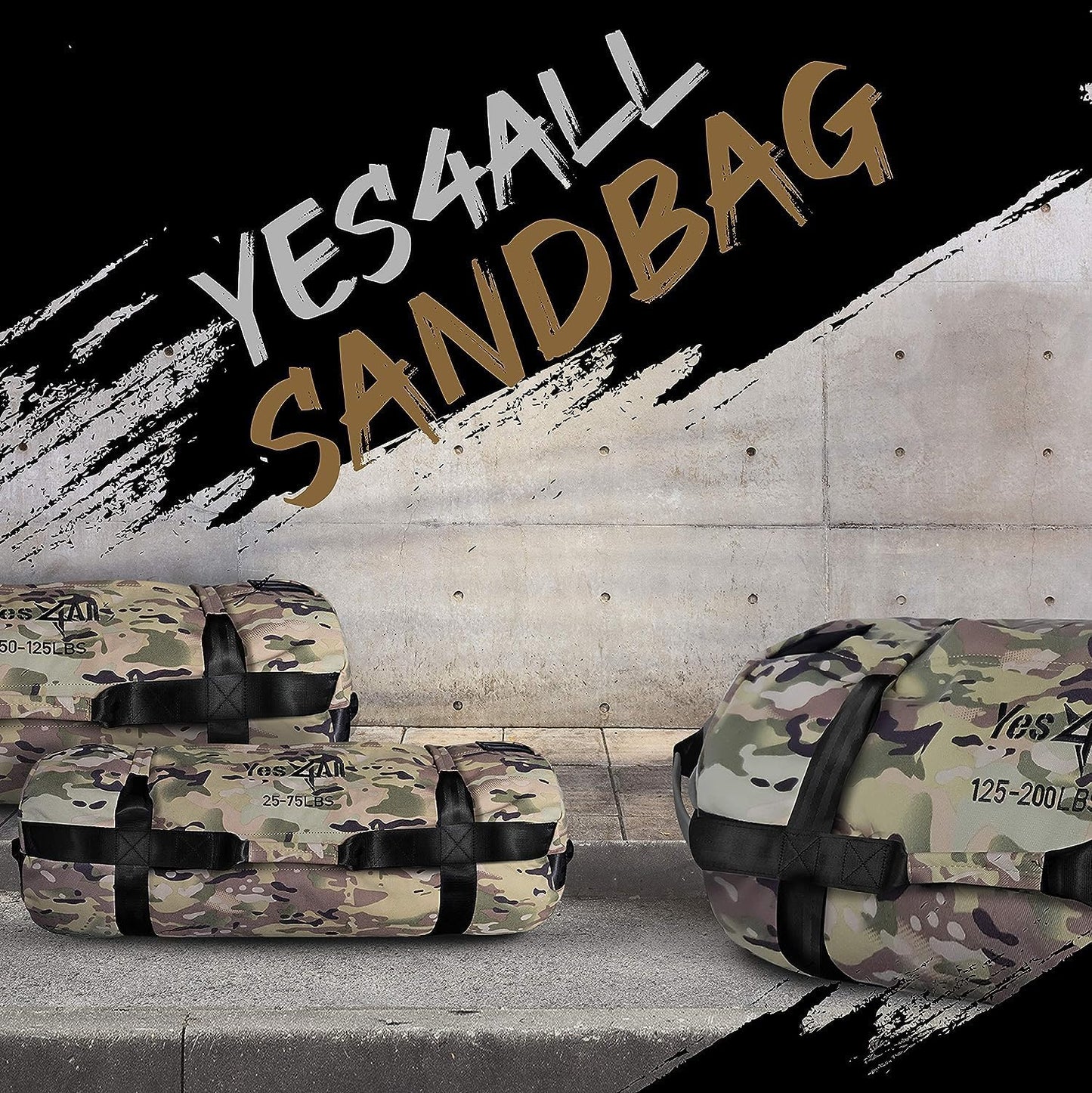 Fitness Sandsack, M. Tarnfarbe - (56kg - 90kg)