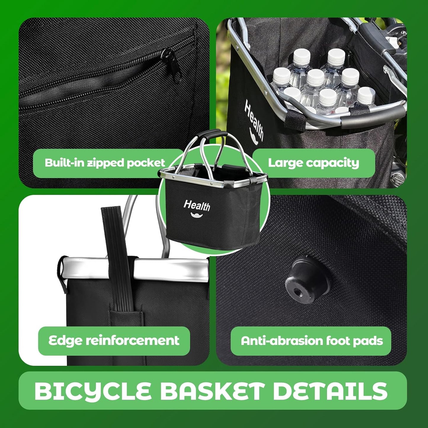Faltbarer Velokorb mit Lenkeradapter