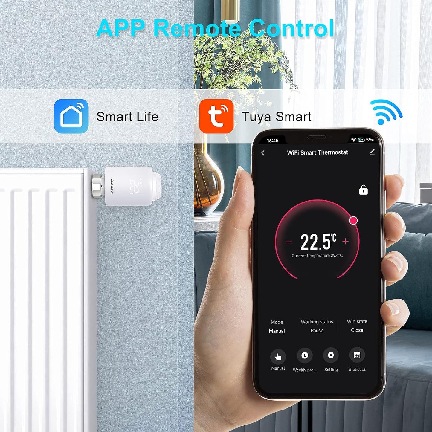 Heizkörperthermostat TRV603, Heizkörper Thermostat WIFI