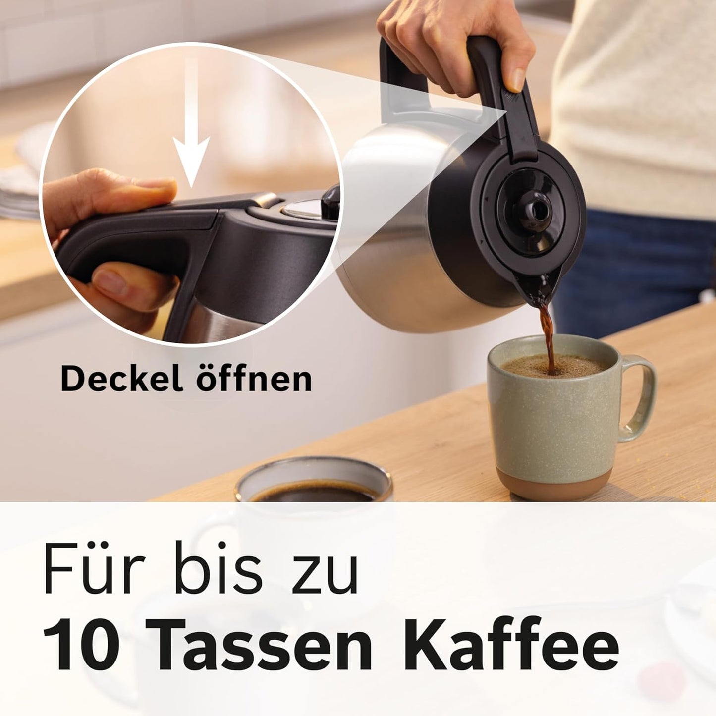 Filterkaffeemaschine MyMoment, Modern / Aromastufe / Schwarz / Edelstahl