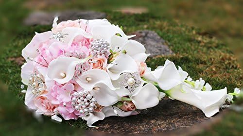 Hochzeitsstrauss mit Calla Lilien und Rosen