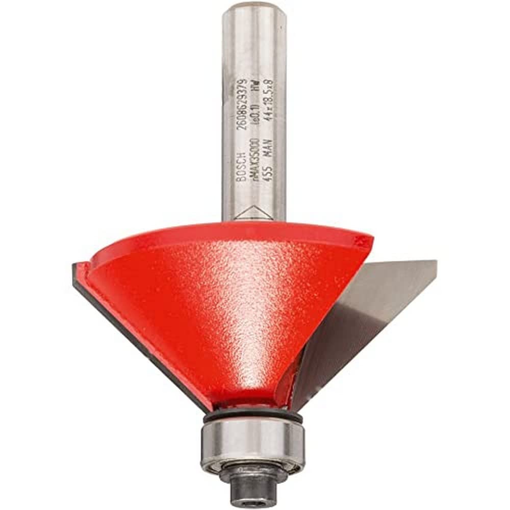 Fasenfräser Expert for Wood, Ø 44mm, 45°, 44 x 18,5 x 8 mm Schwarz/Silber/Rot