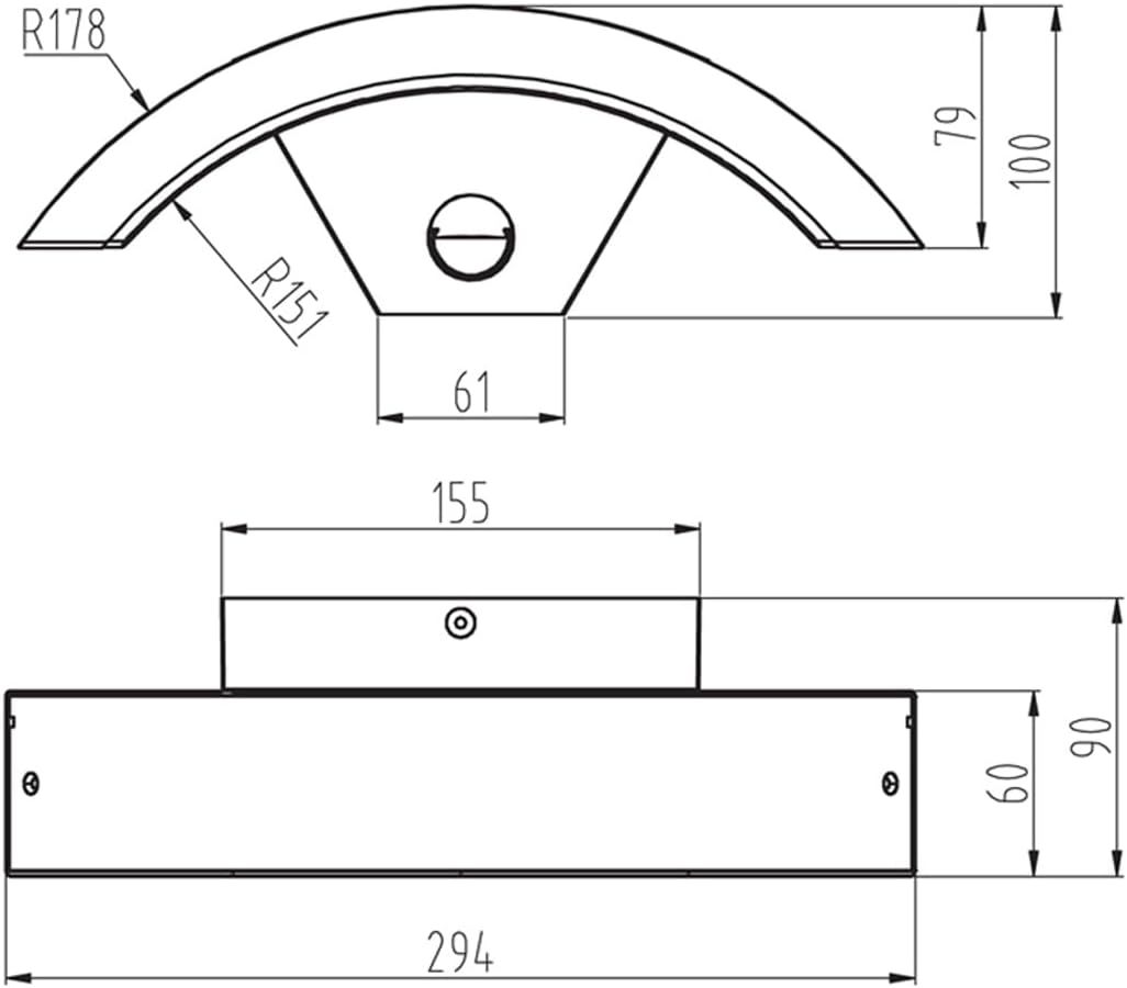 LED Wandleuchte Ohio mit Bewegungsmelder, Anthrazit