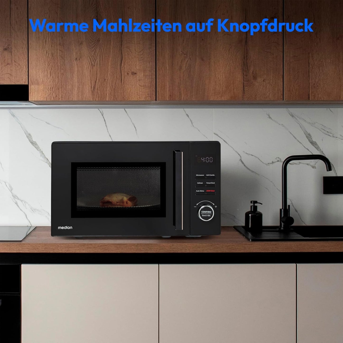 MD12021 Mikrowelle mit Grillfunktion, 20 Liter Grill
