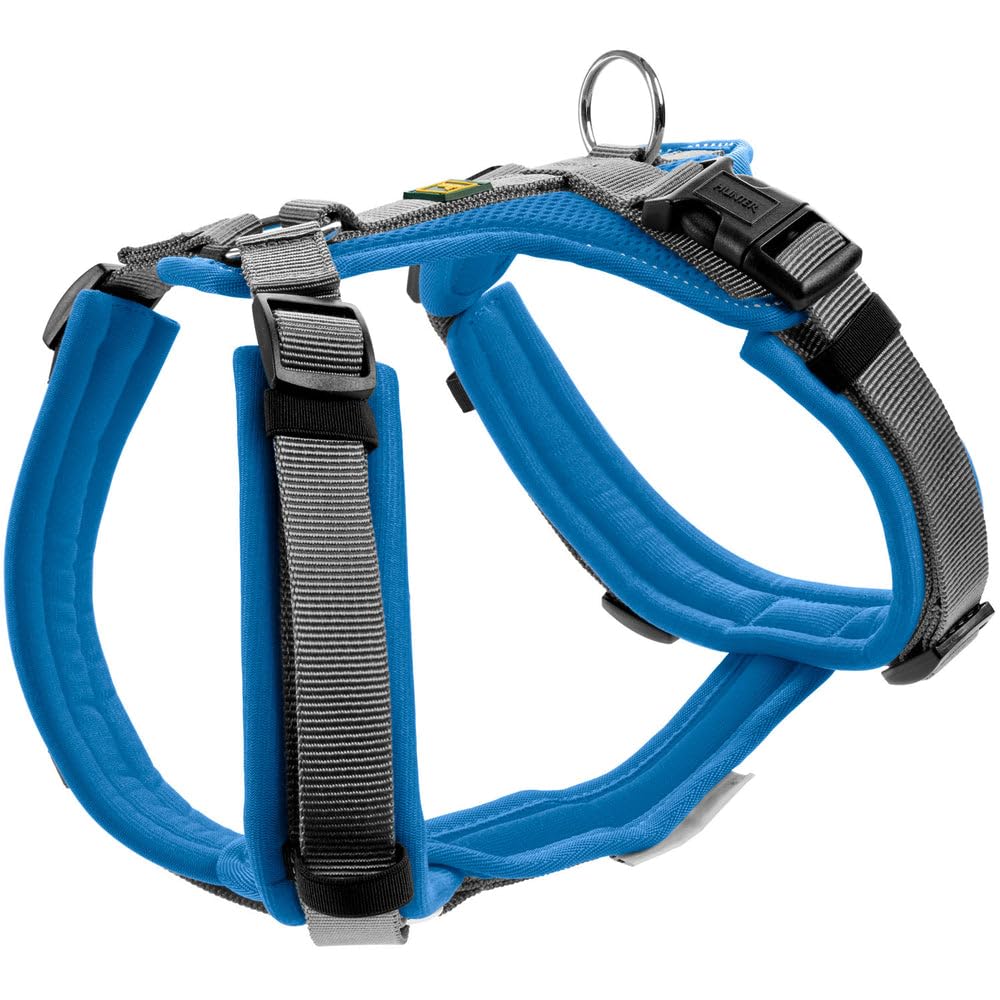 Hundegeschirr Maldon Up, weich gepolstert, reflektierend, blau/grau XS