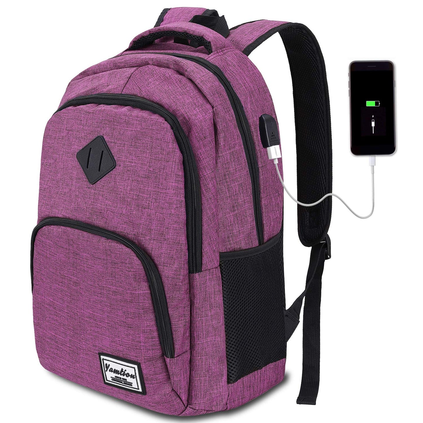 Schulrucksack mit Laptopfach, 15.6" Lila