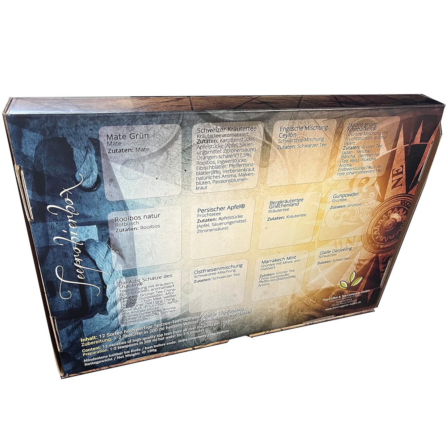 Tee-Probierpaket Geschenkbox, Einmal um die Welt
