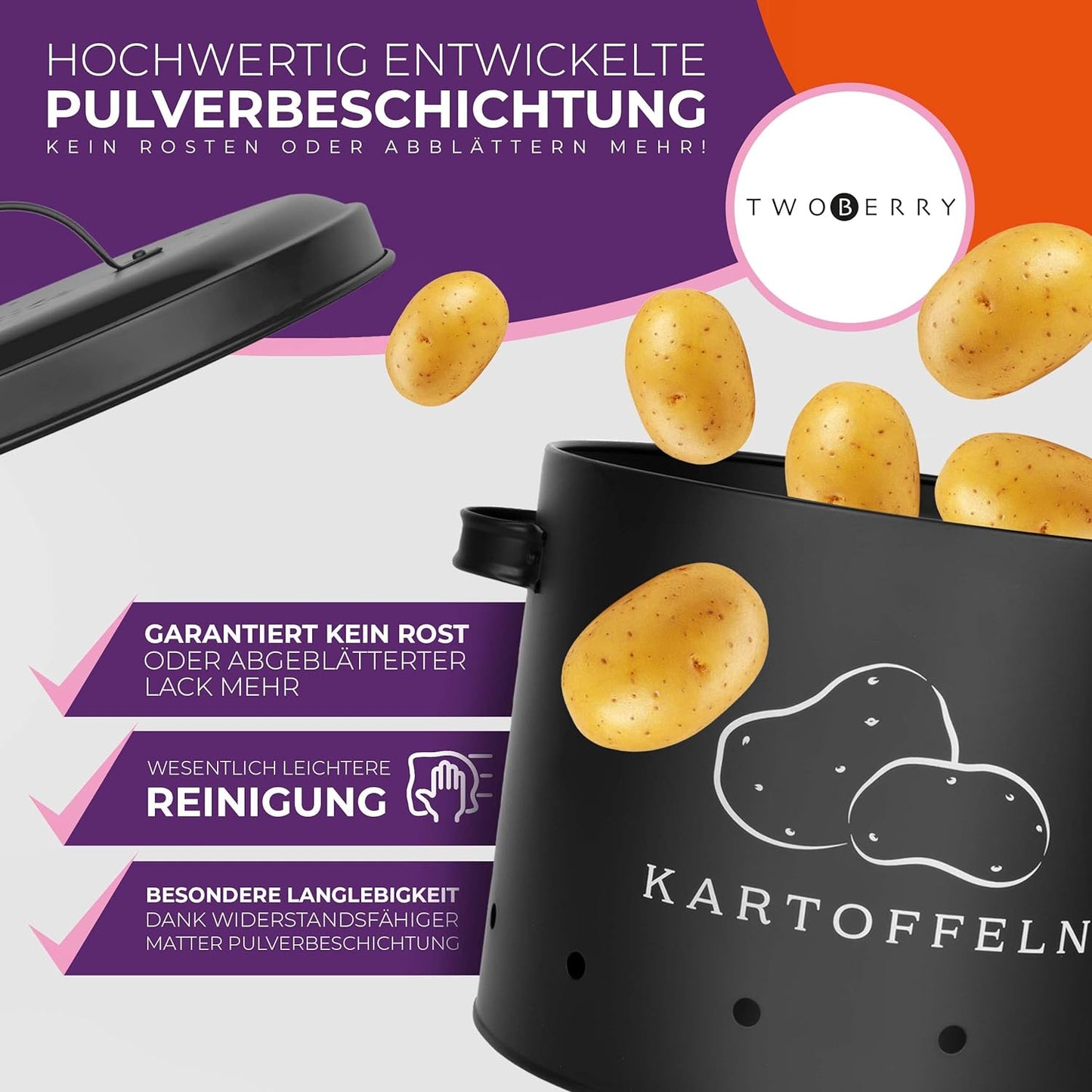 Aufbewahrungs Set, Schwarz