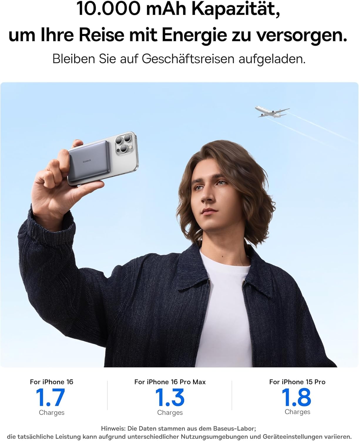 Picogo AM41 Ultra Slim Qi2 Magsafe Powerbank, Space Grauer 5000mAh