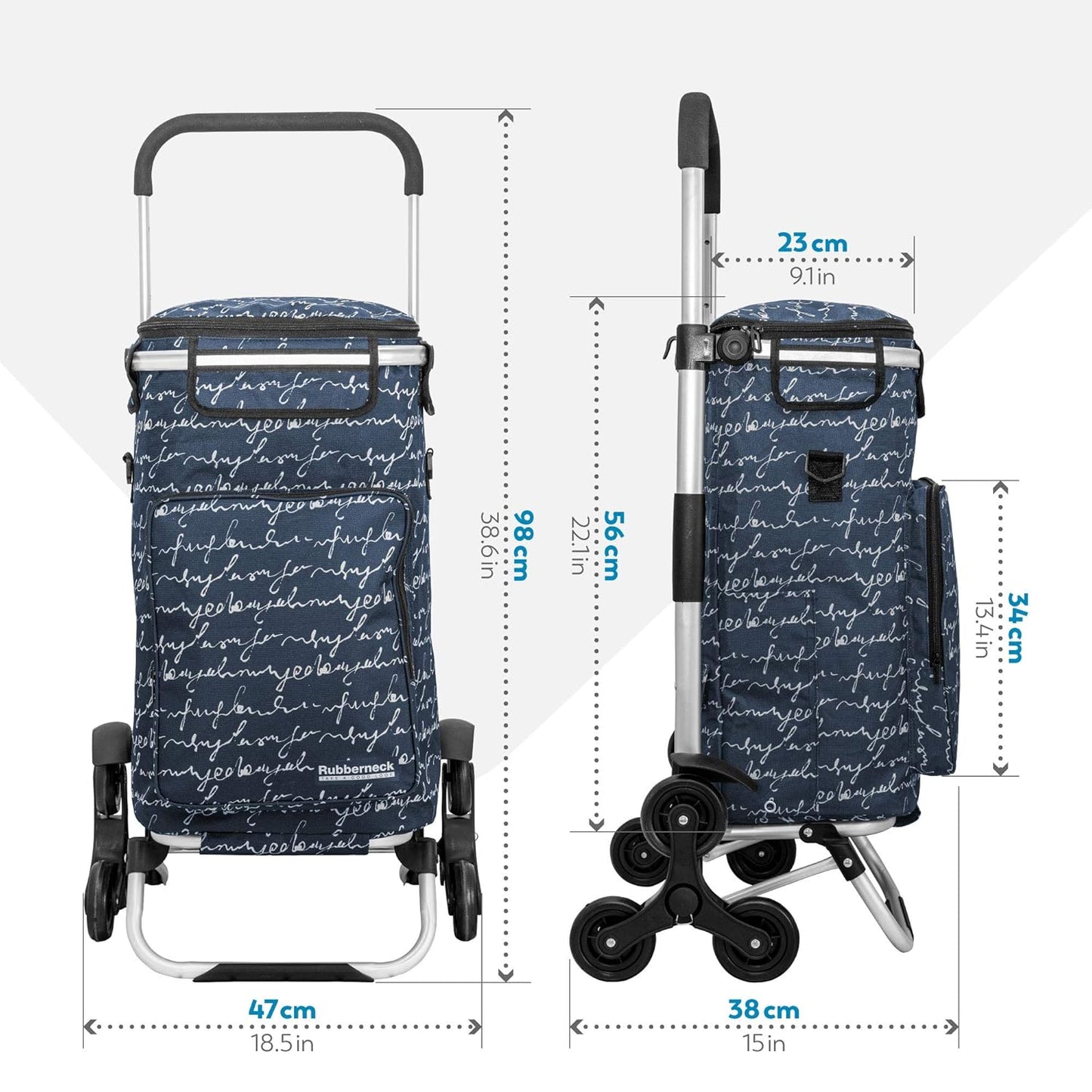 Klappbarer Einkaufstrolley, Blau