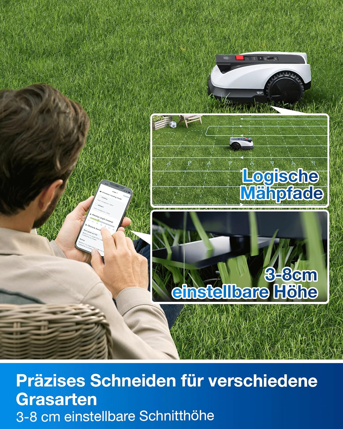 Mähroboter O800 RTK ohne Begrenzungskabel, O800 RTK Care Kit