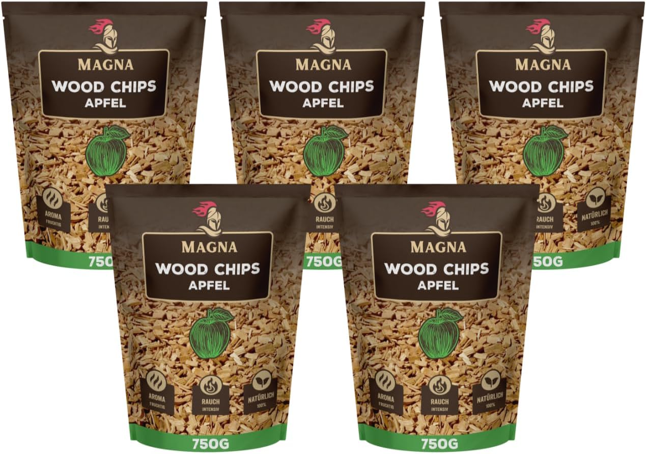 5-teiliges Räucherchips-Set Apfel, Holz (Apfel)
