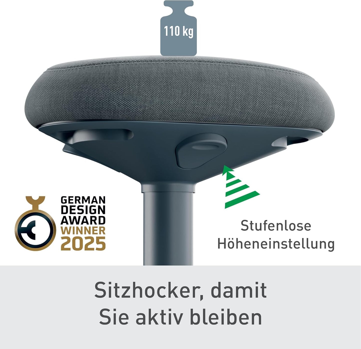 Ergo Active, Dunkelgrau Sitzhocker