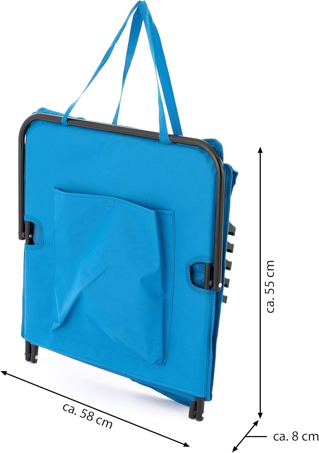 2-teiliges Strandmatten-Set mit verstellbarer Rückenlehne und Tasche, Blau