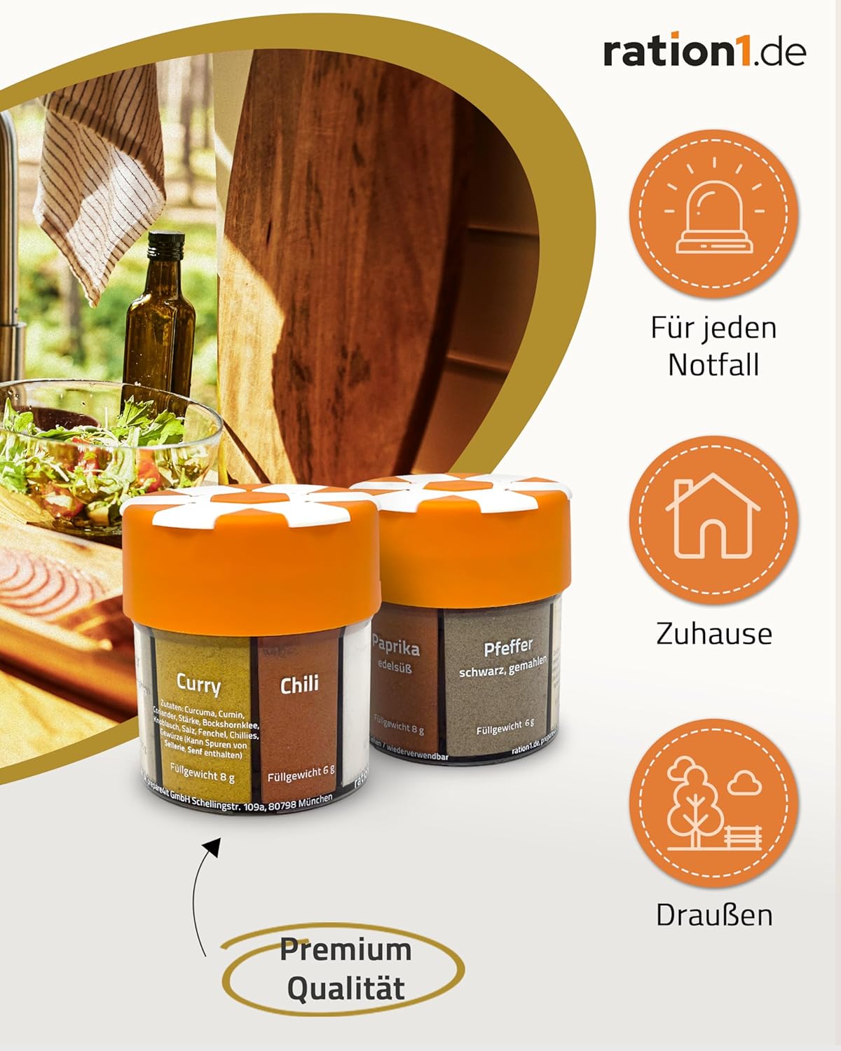 5er-Set Gewürzstreuer, 5er Pack (340g)
