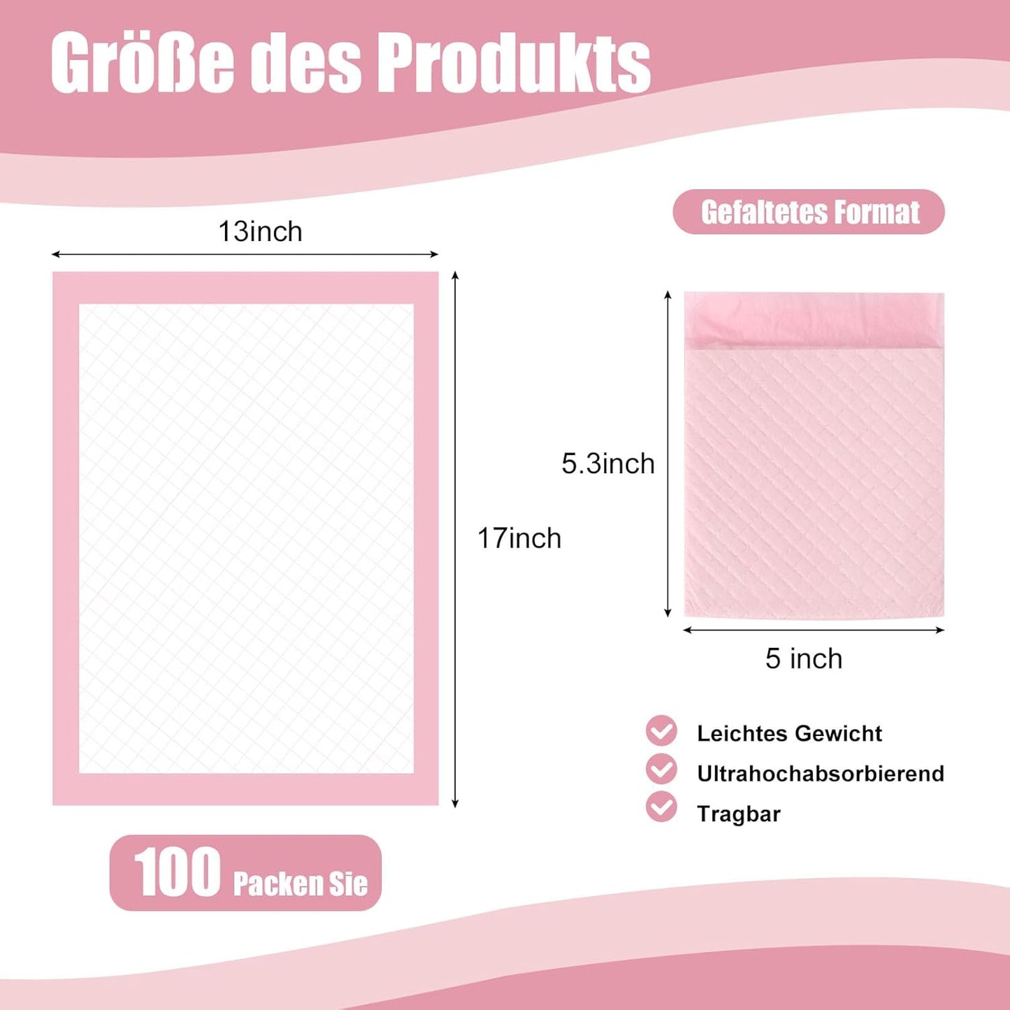 Einweg-Wickelunterlage, 100 Stück