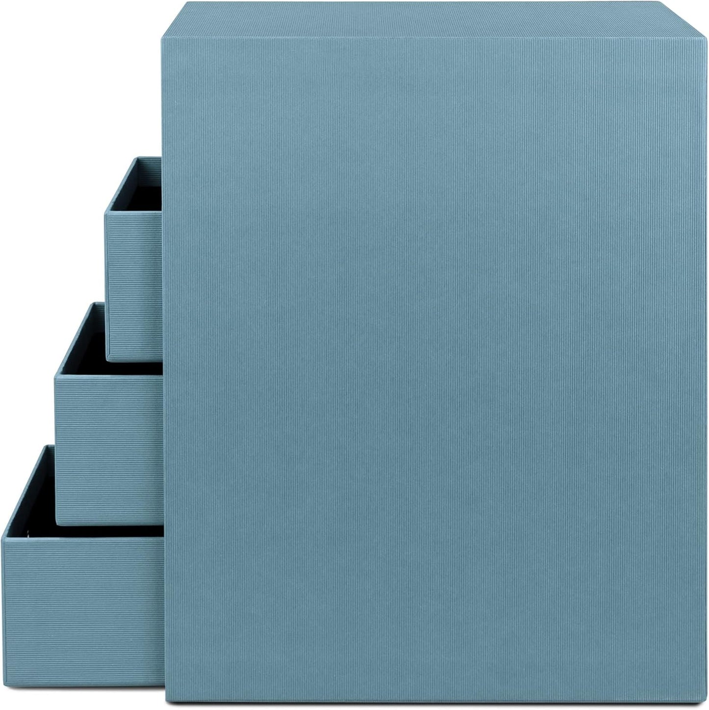 Schubladenbox mit 4 Schubladen, Denim