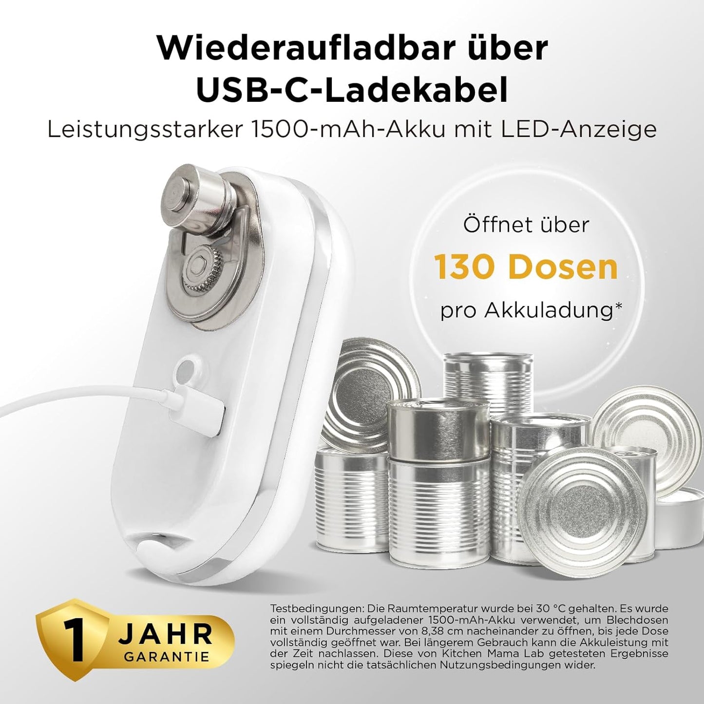 Mini Plus Elektrischer Dosenöffner, Weiß