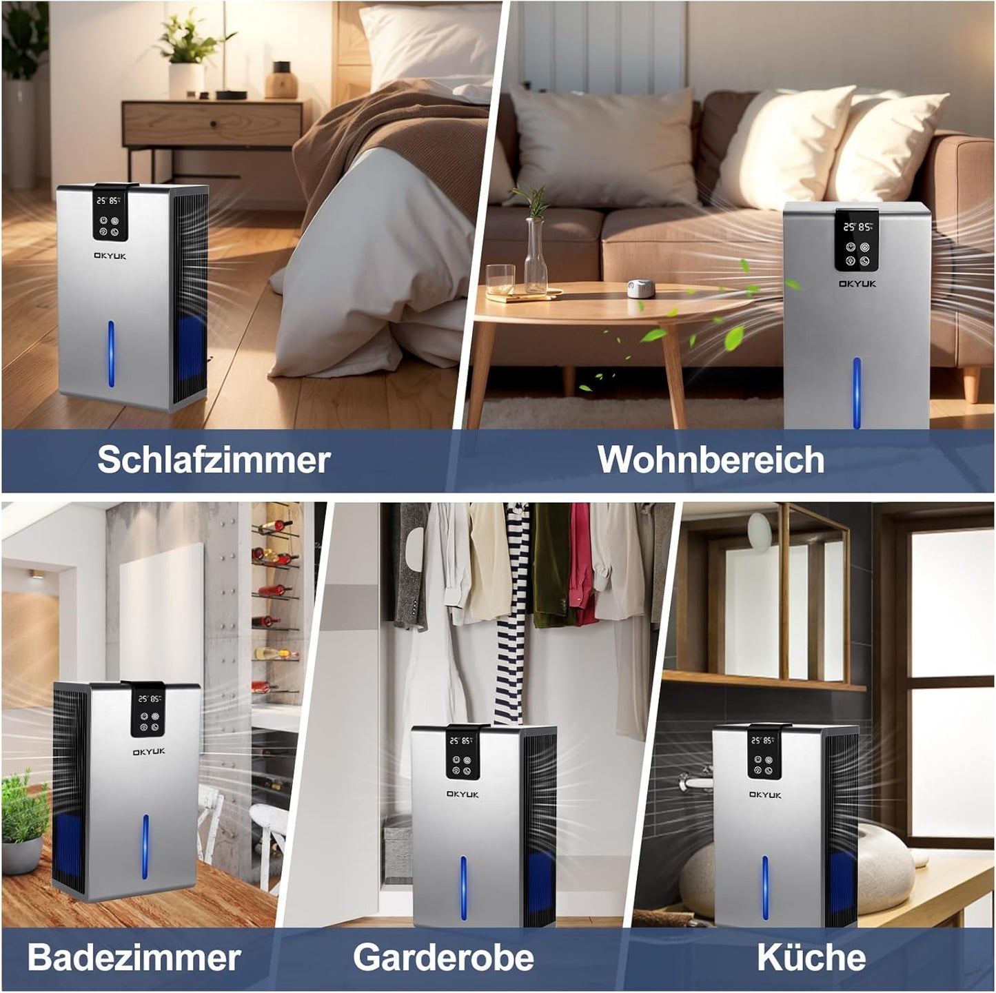 Luftentfeuchter, Grau