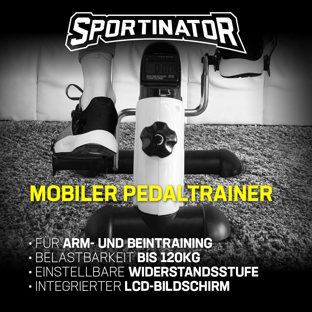 Pedaltrainer mit LCD-Display, Schwarz