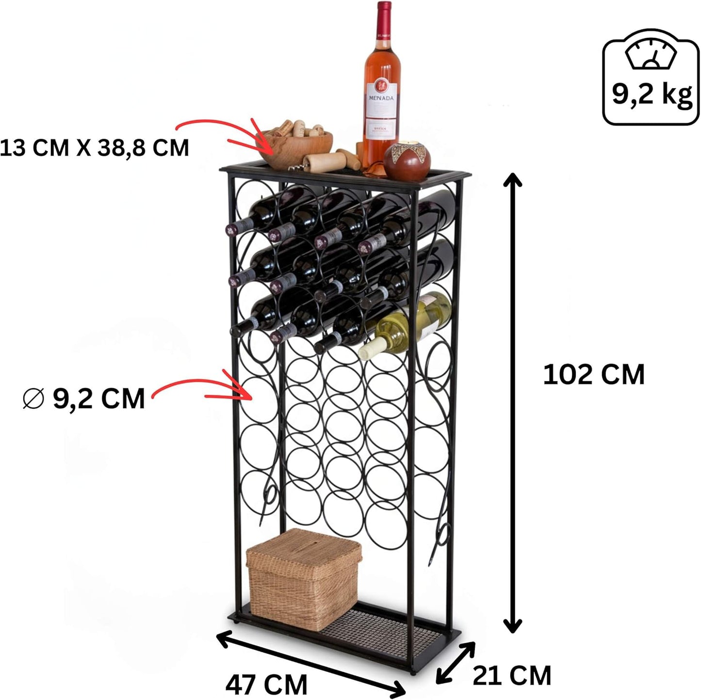 Modernes Weinregal Metall