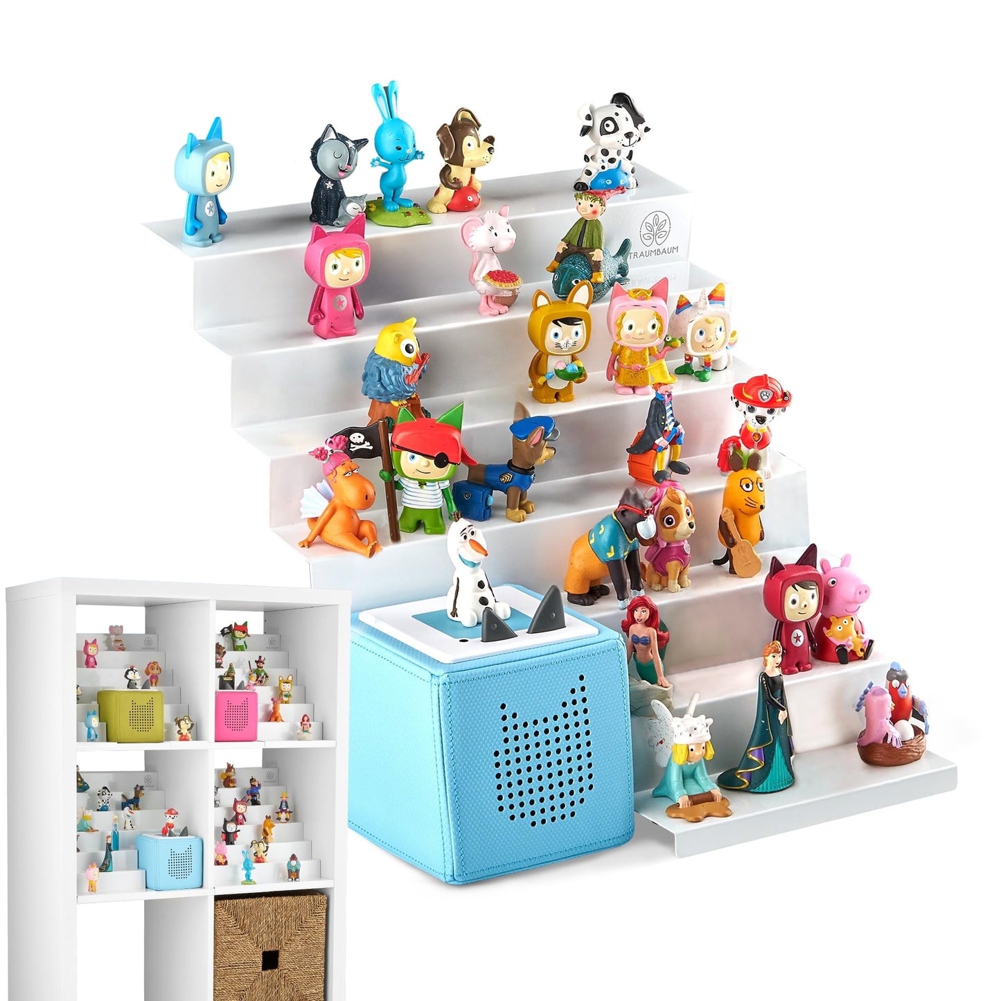 Magnetisches Tonie Regal für IKEA KALLAX, Tonie Box Aussparung LINKS