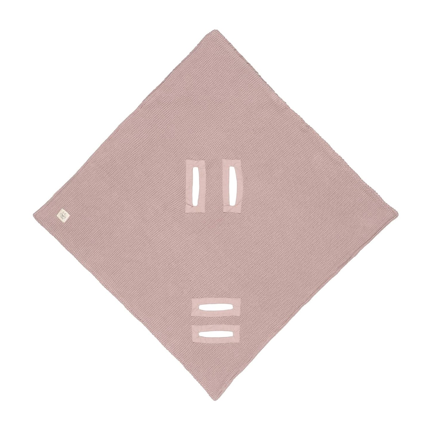 Baby Strickdecke für Autositz und Babyschale, für 3-Punkt-Gurtschlitze, Dusky Pink