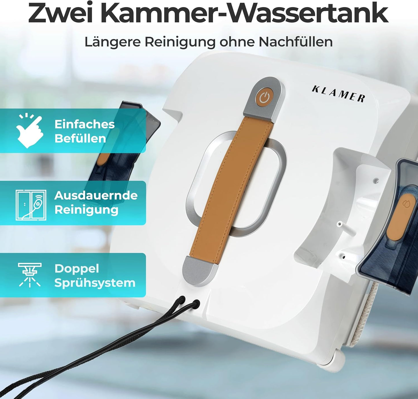 Fensterputzroboter mit automatischer Kanten-Erkennung