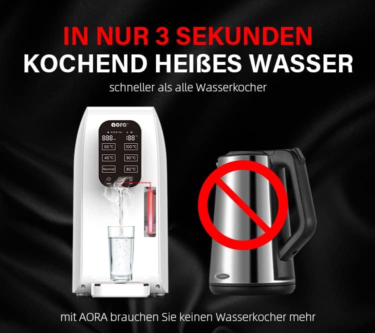 W12 Umkehrosmose-Wasserspender mit 5-Stufen-Filterung, Black Edition