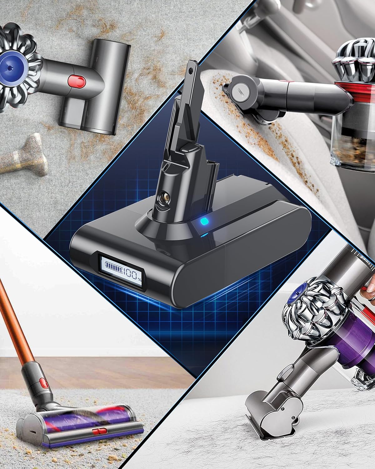 Ersatzakku für Dyson V7, Gray-v7