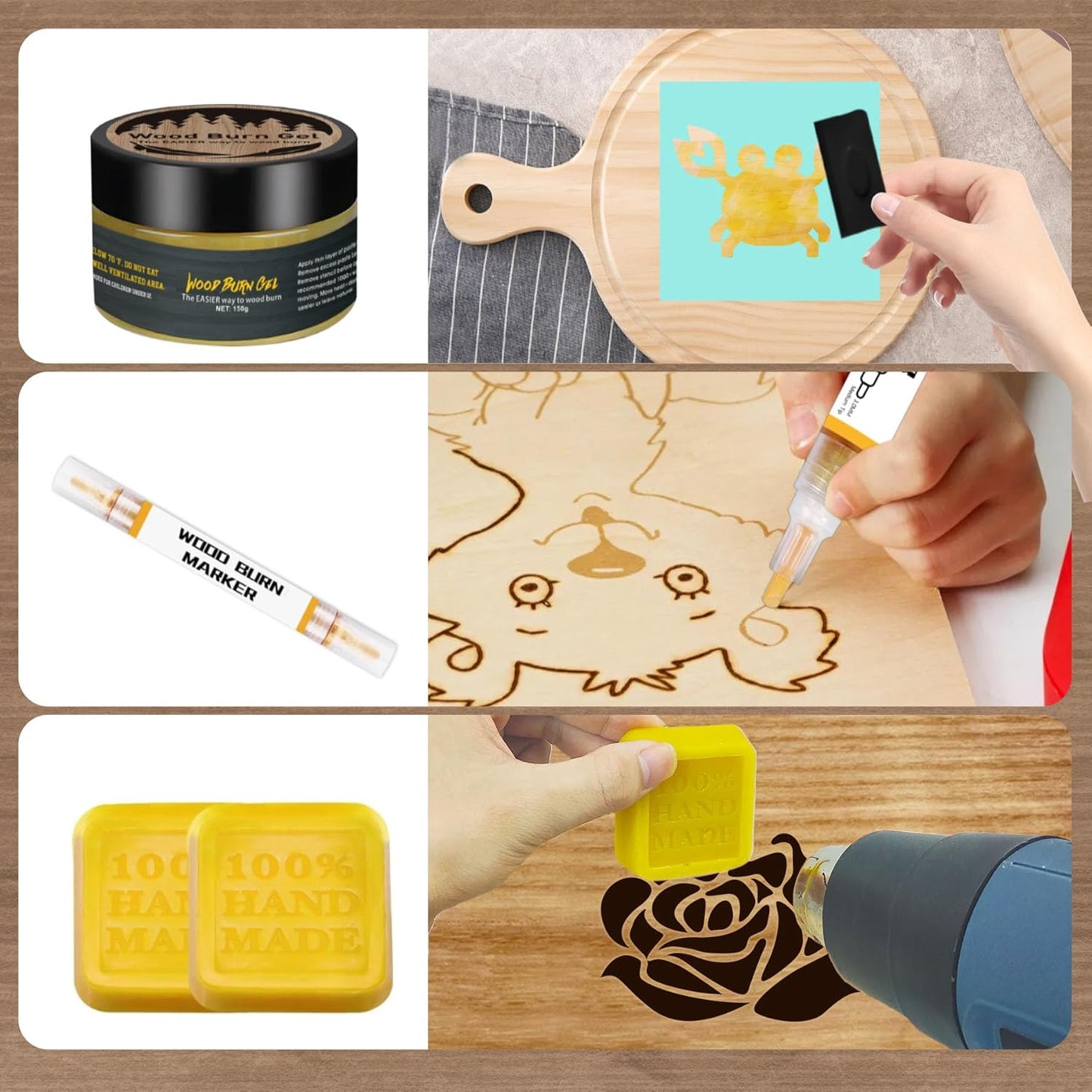 Holzbrennpaste-Set für präzise Brandmalerei
