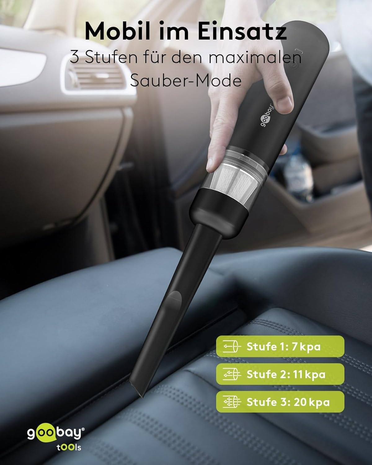 Mini-Staubsauger Superior mit Gebläsefunktion, goobay Mini-Staubsauger 120W