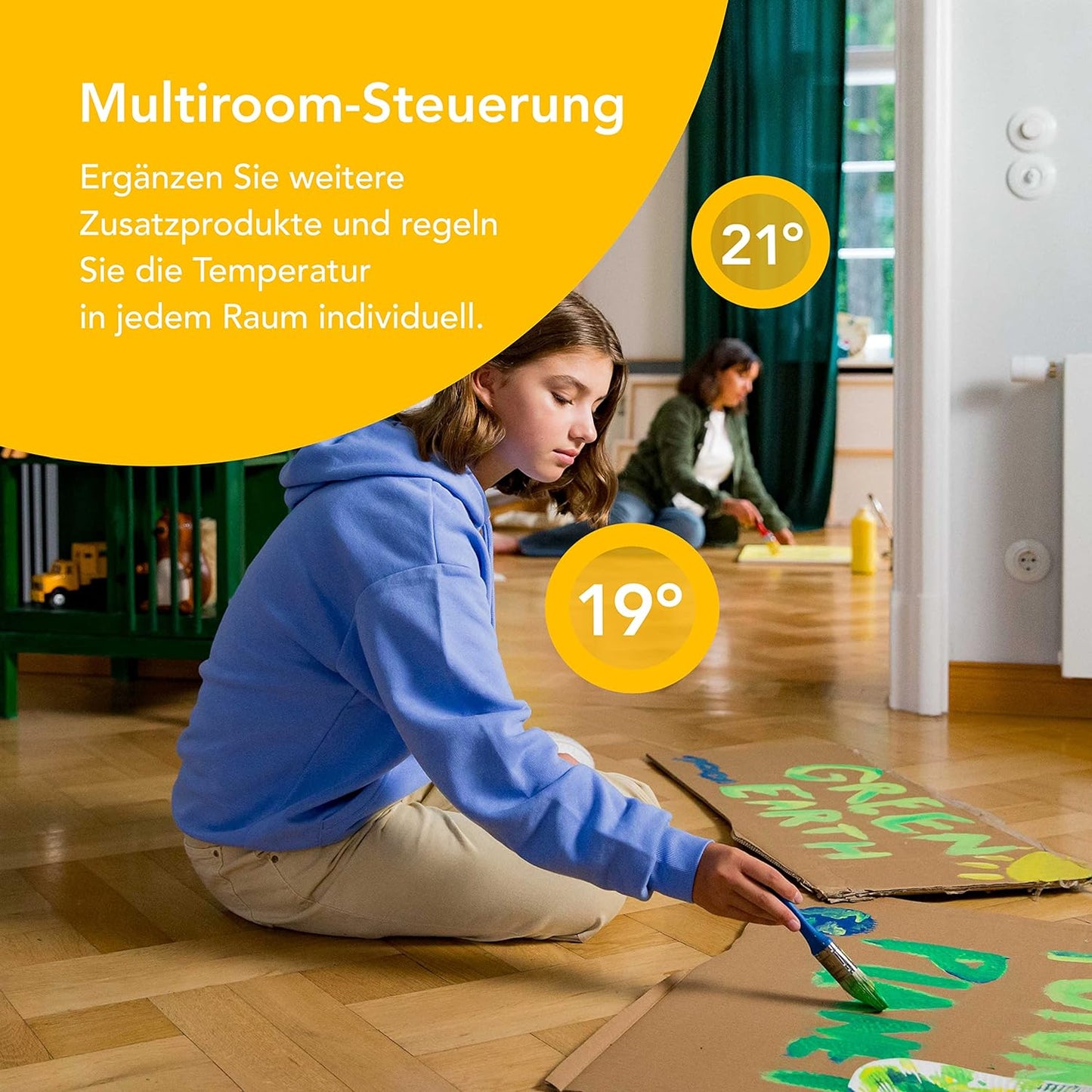 Smartes Heizkörperthermostat Set, V3+ Zusatz: 3x Heizkörper-Thermostat