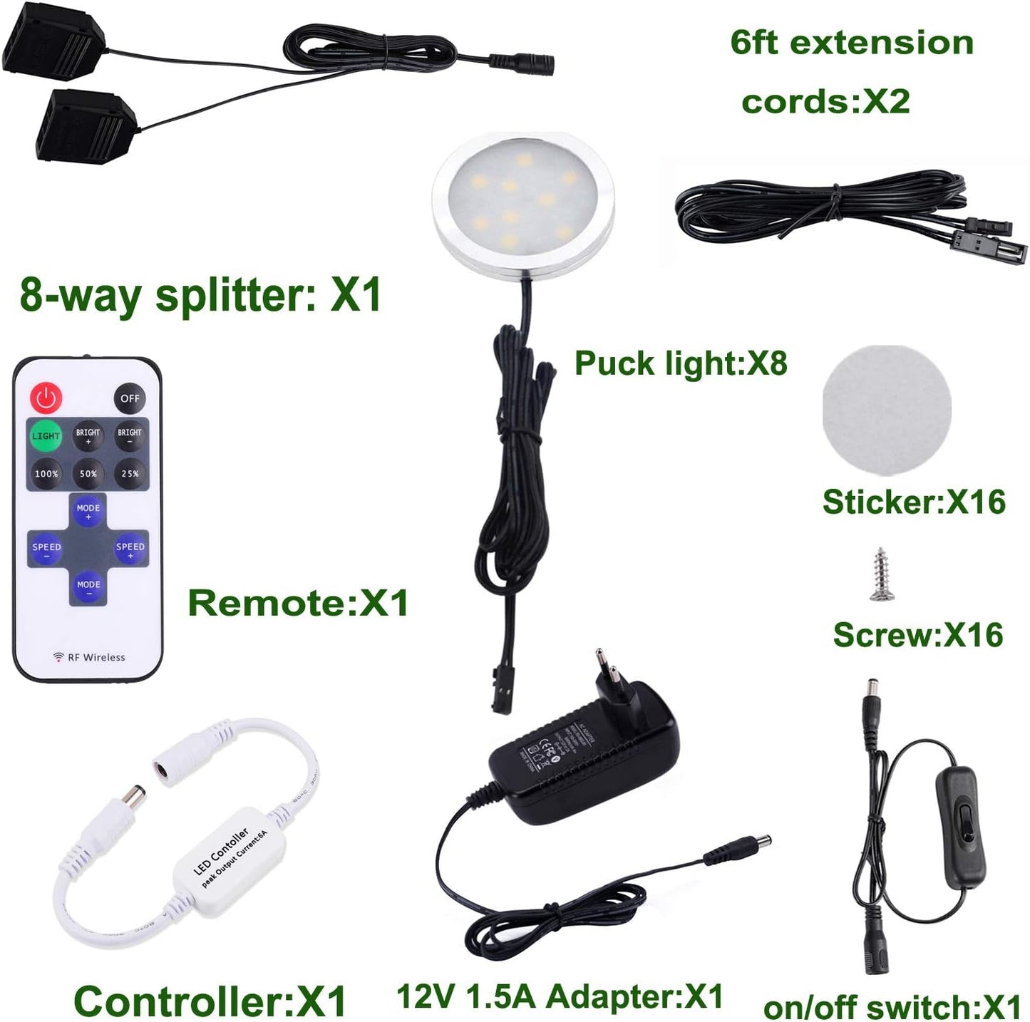 LED Schrankleuchten, Tagesweiss 6000k